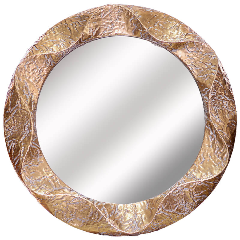 Usher Round Gold Mirror (79 cm)