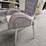 Cole Velvet Dining Chair (Available in Grey and Beige)