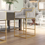 Karishma Velvet Bar Stools (Various Colours in Gold Frames)