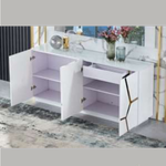 Hudson Sideboard/Server (Glossy White/Gold)