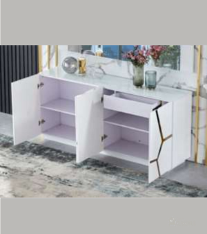 Hudson Sideboard/Server (Glossy White/Gold)