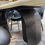 The Luxeon Tempered perspex Glass Leg Dining Table (180 cm)