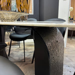 The Luxeon Tempered perspex Glass Leg Dining Table (180 cm)