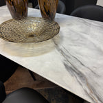 The Luxeon Tempered perspex Glass Leg Dining Table (180 cm)