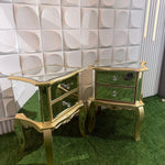 Da Vinci Vintage Medium Mirror Pedestals (2 x Drawer) Sold as a set of 2