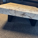 The Grandeur Marble Coffee Table (White/Grey/Brown)