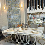 Emirates Dining Table (200 cm) Available in Gold or Silver