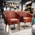 Halvard Full Leather Occasional Chair (84 H cm)