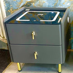 Harvey 2 Drawer Smart Pedestal (Available in Grey or Khaki)