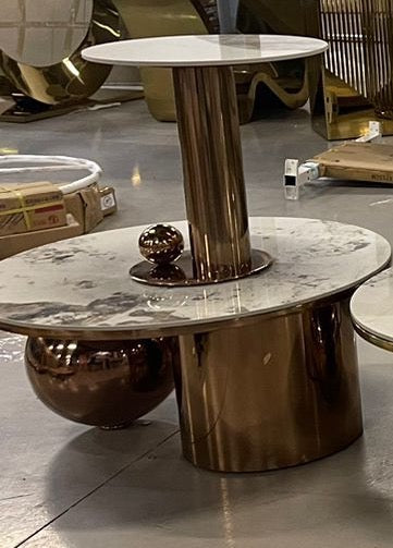Kate Coffee Table and Side table set (Available in Black,Gold, Rose Gold)