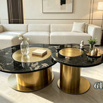 Eclipse Marble Coffee Table Set (80/50 cm)