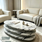 Marcelli Cascade Coffee table (White/Charcoal) 130/75 cm