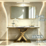 Novara Sintered Stone Console Table (Gold) 140 cm