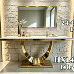 Solara Arch Marble Console (140 cm) Gold