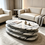 Marcelli Cascade Coffee table (White/Charcoal) 130/75 cm