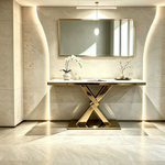 Novara Sintered Stone Console Table (Gold) 140 cm
