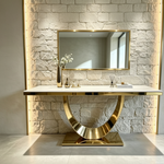 Solara Arch Marble Console (140 cm) Gold