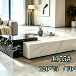 Abyss Marble Nesting Coffee Table Set (Black/White)