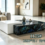 Abyss Marble Nesting Coffee Table Set (Blue/White)