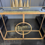 Satine Gold/Mirror Console Table (102 cm)