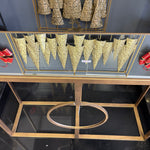 Satine Gold/Mirror Console Table (102 cm)