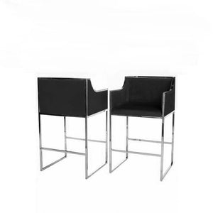 Karishma Velvet Bar Stools (Available in various Colours in Silver Frames)