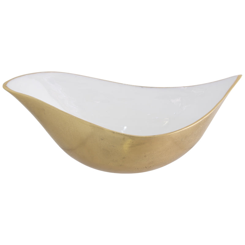 Gold/Pearl White Bowl (37 cm)