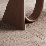 Langford Ash Wood Dining Table with Travertine Stone White Top (160 cm)