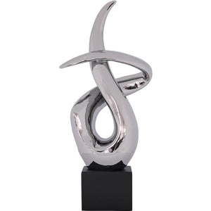 Twirl Silver Sculpture (56 cm)