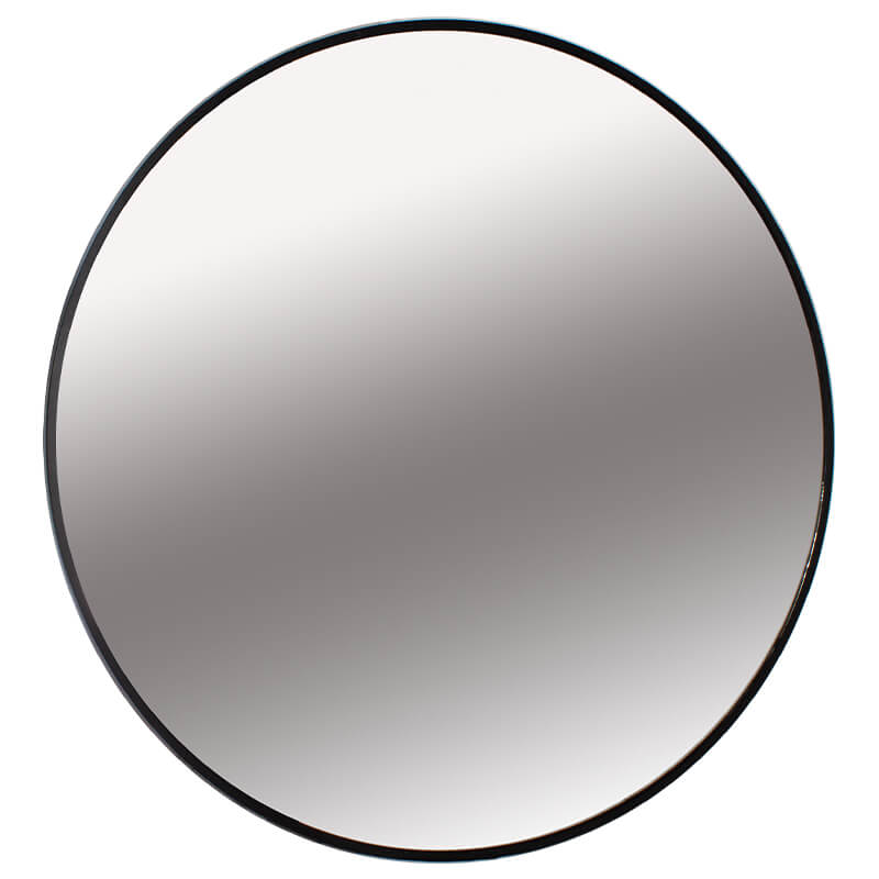 Simone Black Round Mirror (80cm) - MHF Decor-Delights