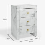 Dexter marble look Pedestals (66 cm)