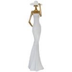 Lady hand on hat white dress (39 cm)