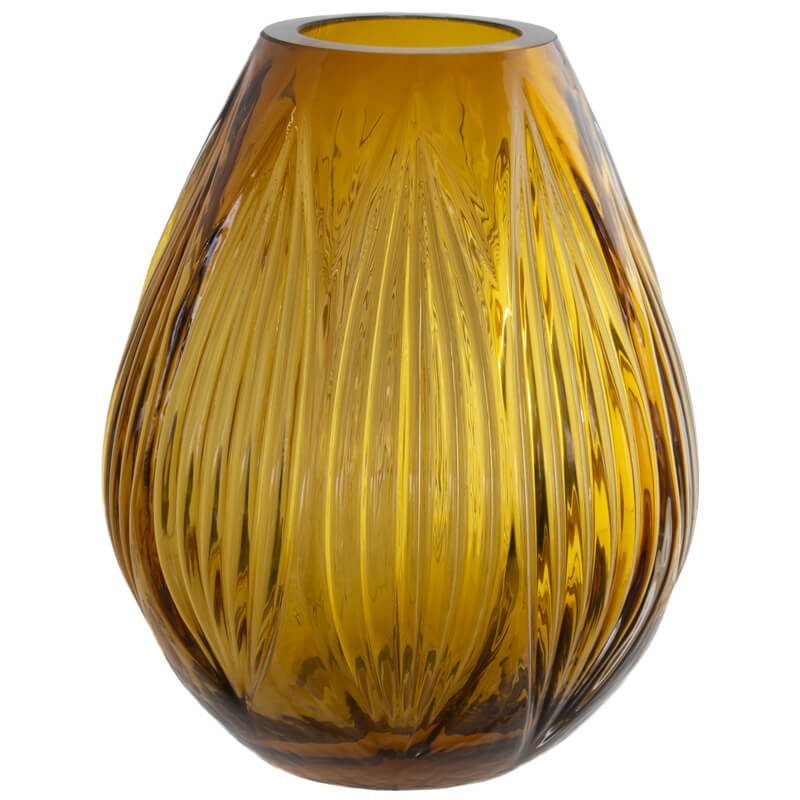 Deep Yellow Vase (14 x 16 cm) - MHF Decor-Delights
