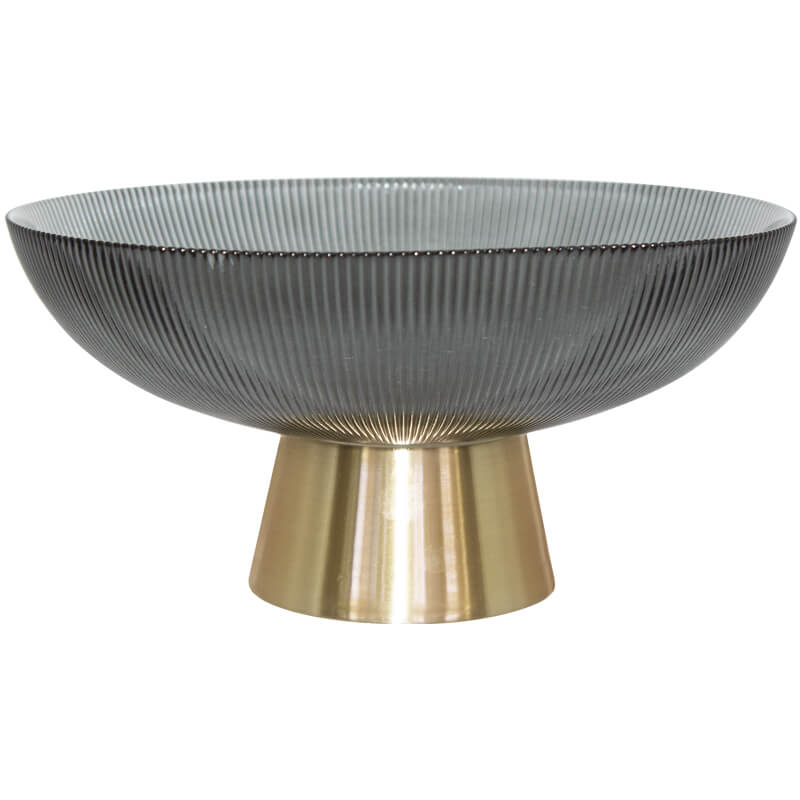 Chanelle Grey Gold F/Bowl (25 x 25 cm) - MHF Decor-Delights