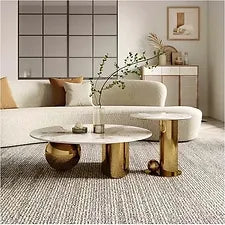 Kate Coffee Table and Side table set (Available in Black and Gold)