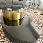 Camilla Lux Rotating Oval Coffee table (Gold and Black)