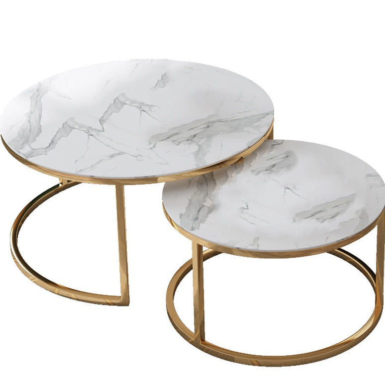 Lillian Nesting Coffee table (White marble) - MHF Decor-Delights