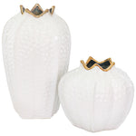 Pomegranate Vase White/Gold (38 cm)