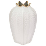 Pomegranate Vase White/Gold (38 cm)