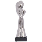 Thinking/Praying Statue (Silver) 41 cm
