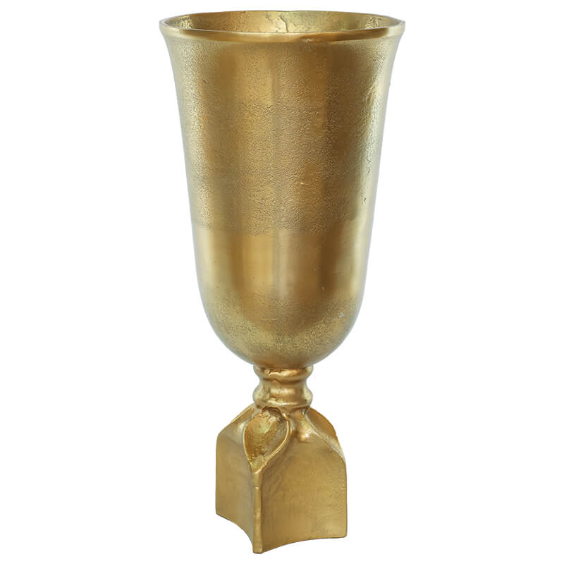 Rough Gold Vase on Base (52 cm)