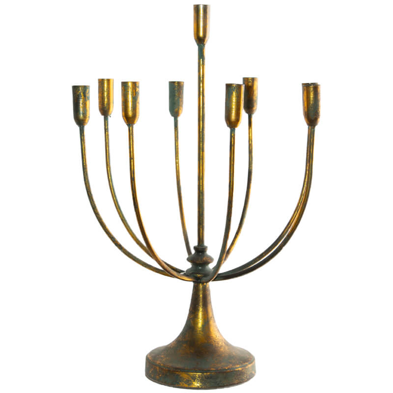 Rustic Antique 9 Lite Candelabra (50 cm)