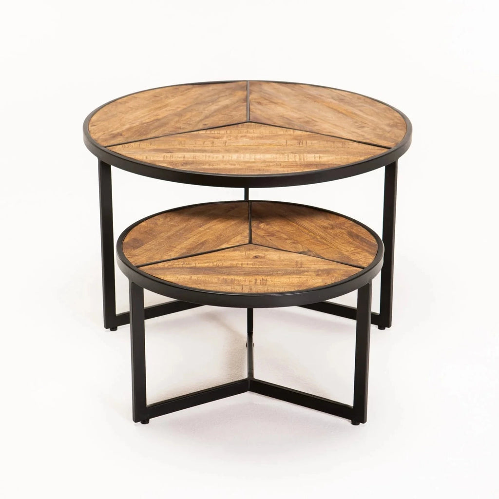 Blake Nesting Coffee Tables (Available in Rustic Black or Rustic Magnolia)