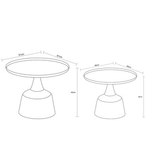 Tamara Nesting Table Set (61 & 46 cm)