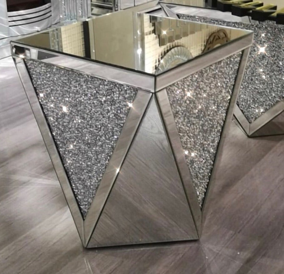 Diamond Triangular Side Table - MHF Decor-Delights