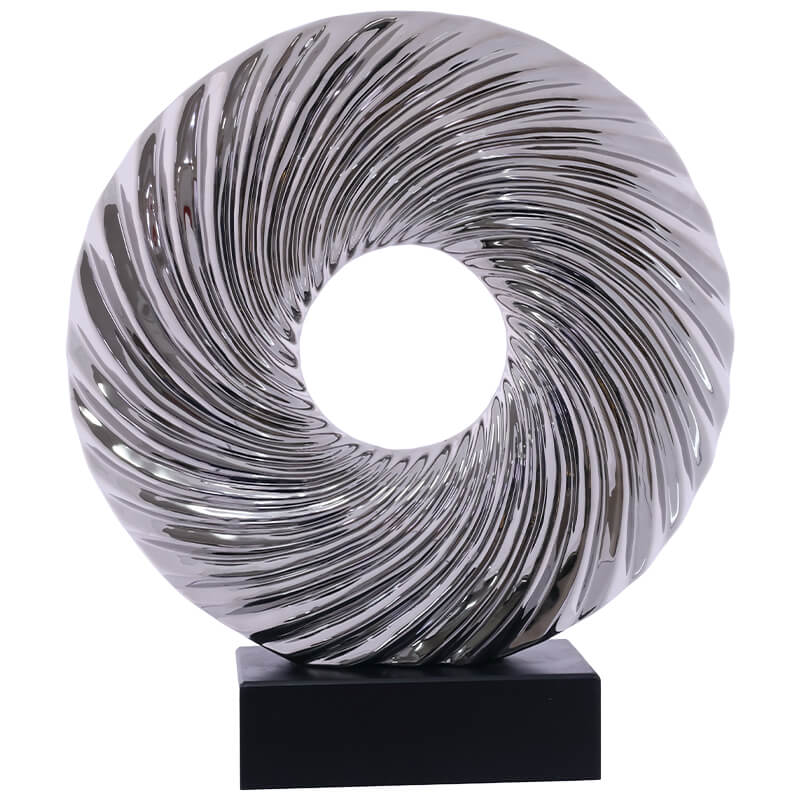Sculpture Silver/Black base (37 cm)