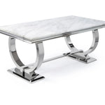 Capri Marble Dining Table (200 cm) Available in Gold or Silver