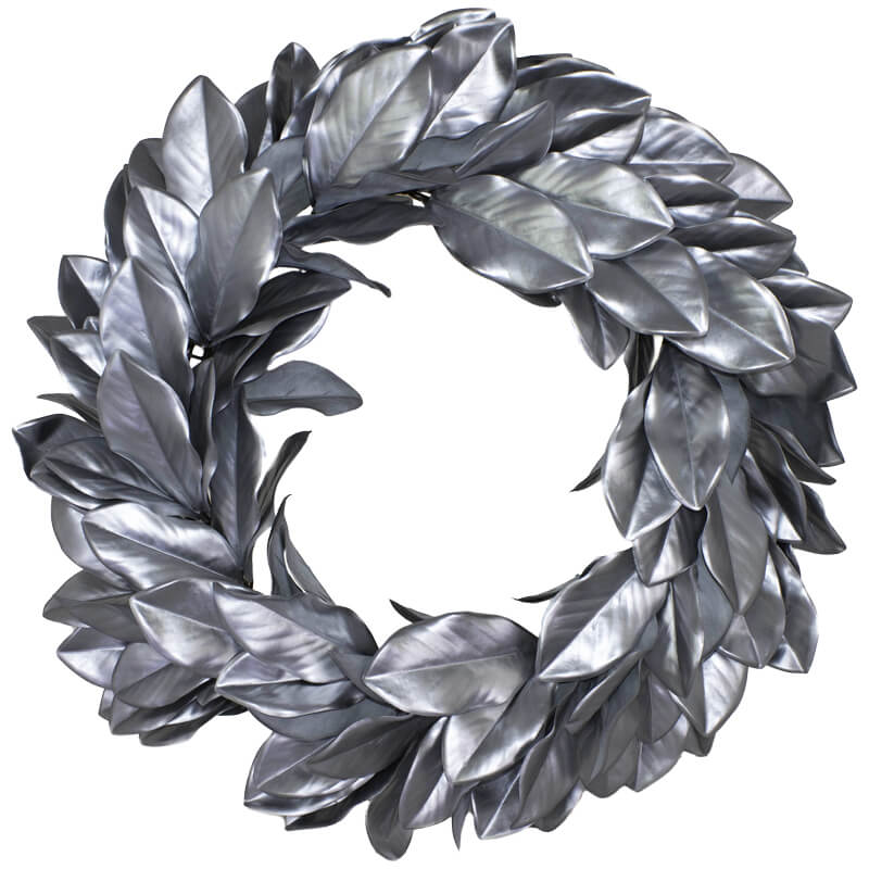 Magnolia Wreath Silver (81 cm)