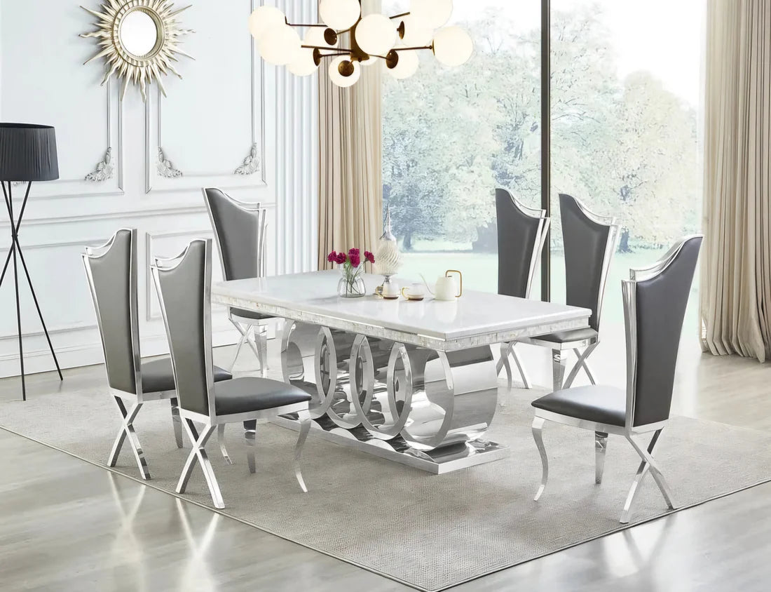 Emirates Dining Table (200 cm) Available in Gold or Silver