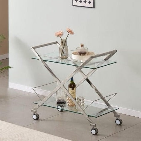 Kandima Serving Trolley (Available in Silver or Gold)